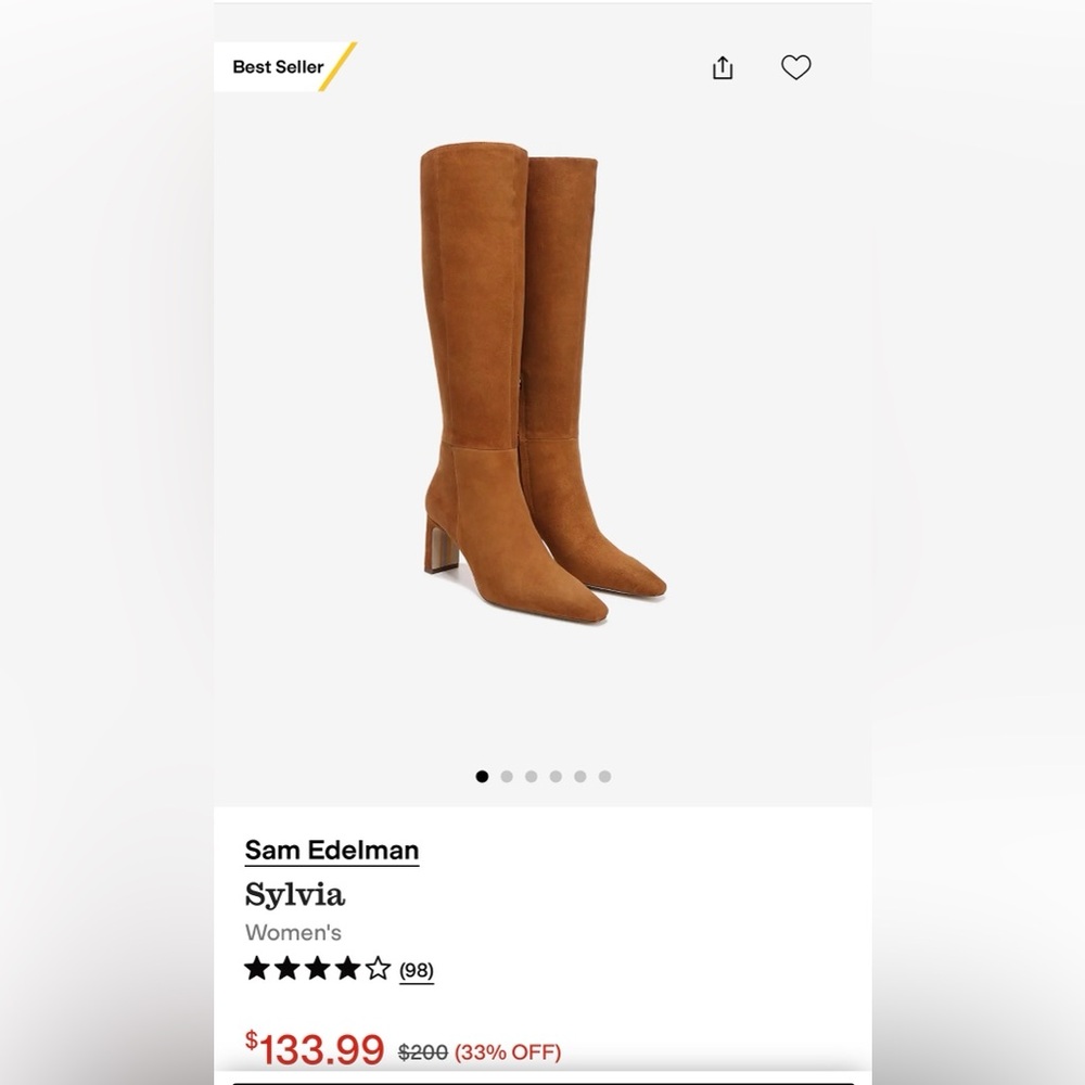Sam Edelman Women's TAN Heeled Boots